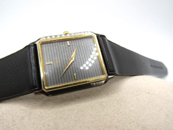 Vintage Rare Gents Seiko 9020-5399 Textured Channel Dial Slim Thin