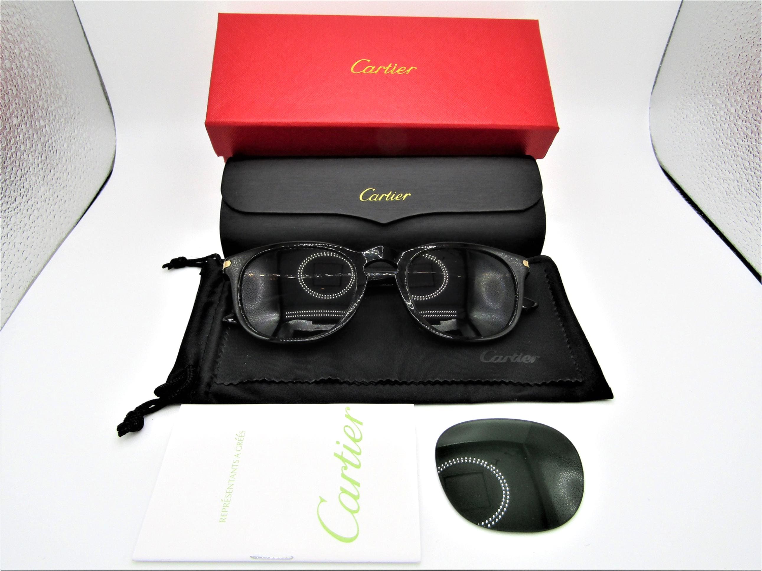 美しい本物のカルティエ CT0011S 002 CAT 2 P DOUBL32010 サングラス 
