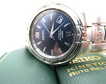 Seiko Arctura Kinetic 42mm Stainless Steel Men's Watch - Etsy Seiko Arctura Kinetic 42mm Stainless Steel Men's Watch - Etsy