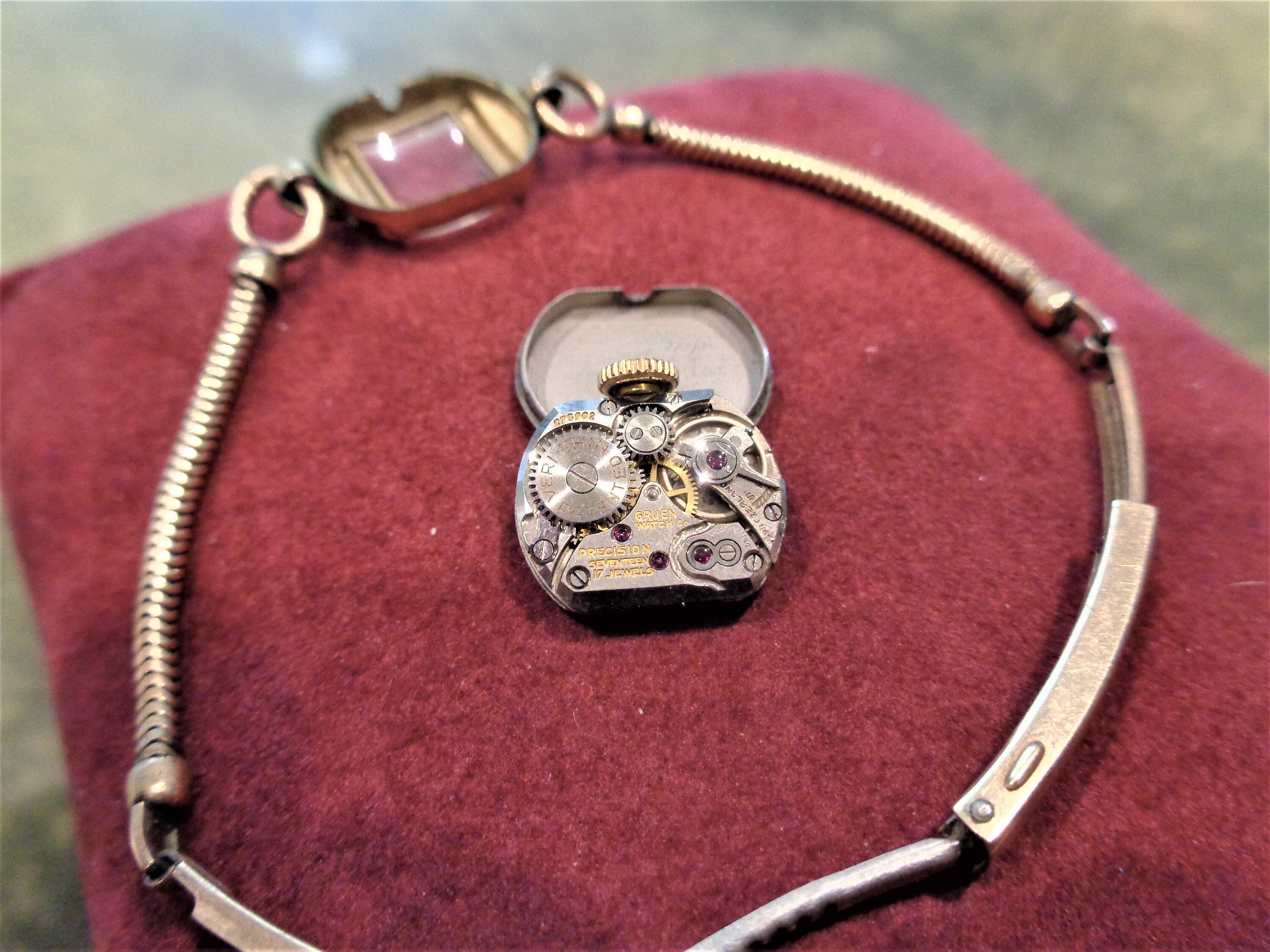 Vintage Rare Gruen Precision Ladies Cocktail Watch 10K Gold