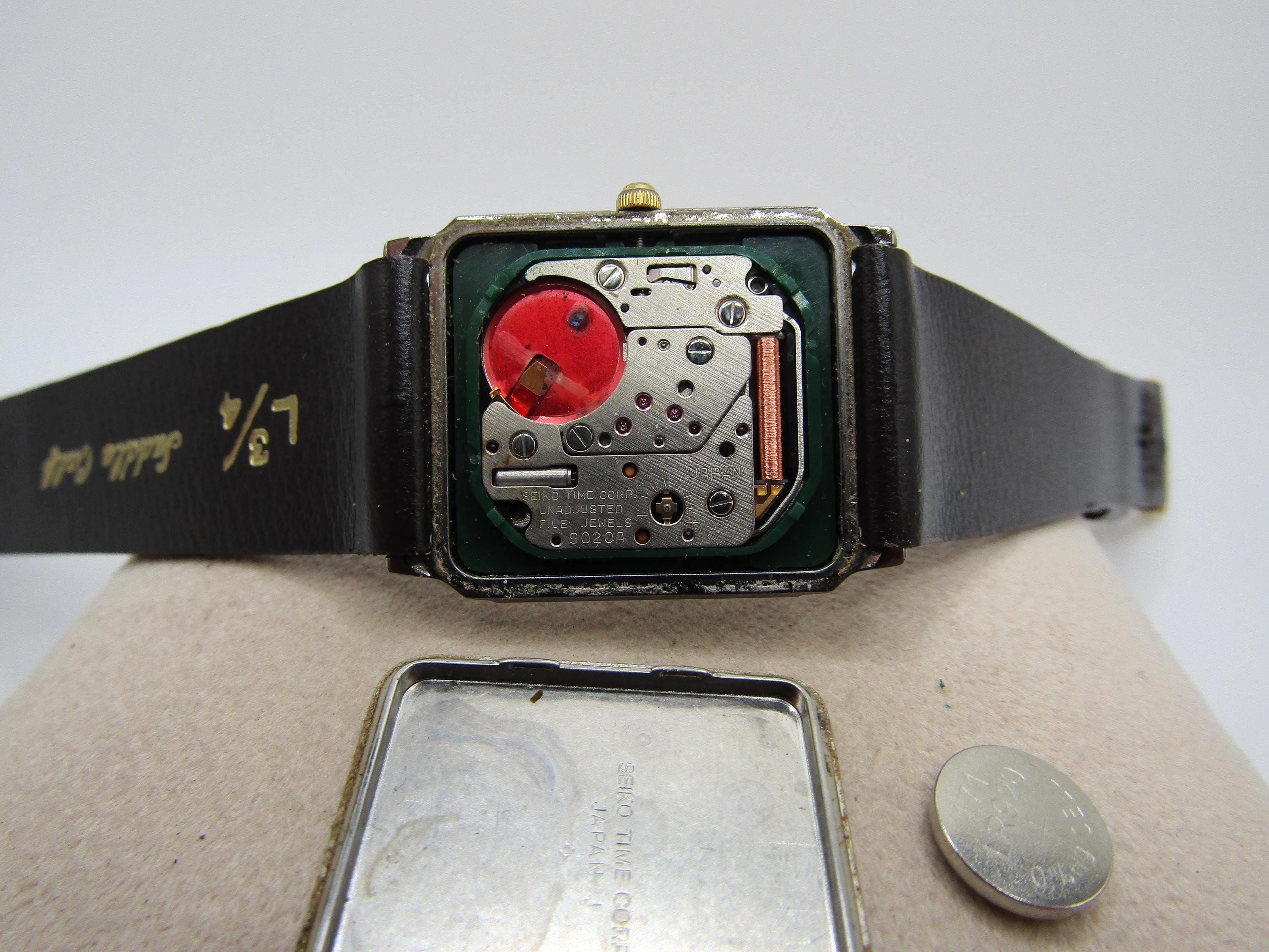 Vintage Rare Gents Seiko 9020-5399 Textured Channel Dial Slim Thin
