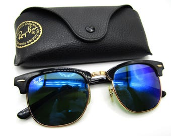 Ray Ban Bausch Lomb B&L W1263 CLUBMASTER OVAL Black Vintage