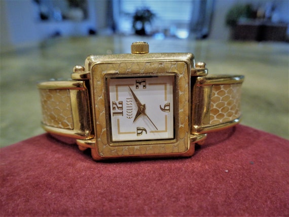 Vintage Rare Ladies Ecclissi 80435 With Snake Skin Band and  display picture 1