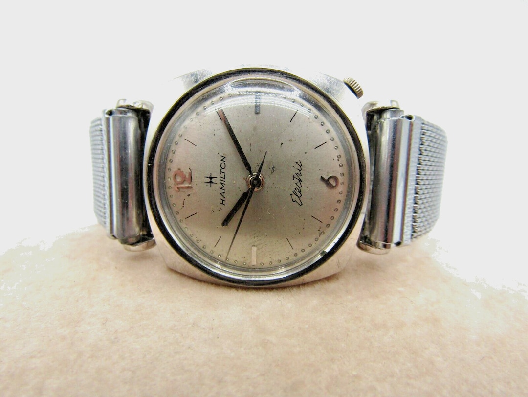 Vintage Rare 1962 Hamilton Electric Gemini 505 Watch W/ 10K White GF