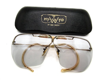 Vintage Ultra Rare HY-WYD Bud Decot 12K GF Large Shooting Sunglasses with Original Case and Photochromatic Lenses in Excellent Condition!!!