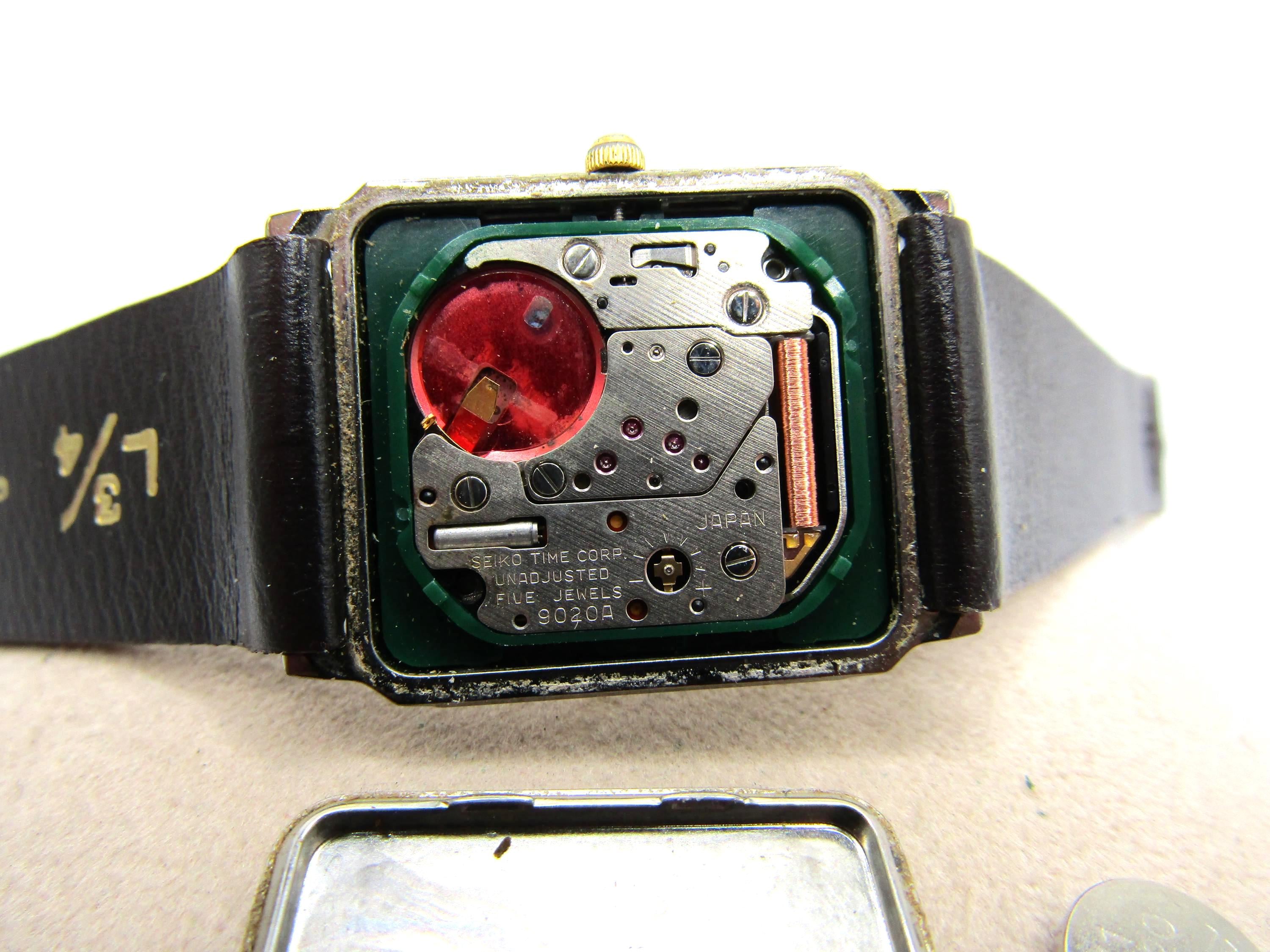 Vintage Rare Gents Seiko 9020-5399 Textured Channel Dial Slim Thin