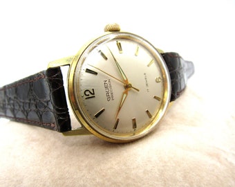 Vintage Ultra Rare Gruen Precision Cal. 510 James Bond 007 Style Watch w/ Perfect Original Dial in Great Working Condition!!!