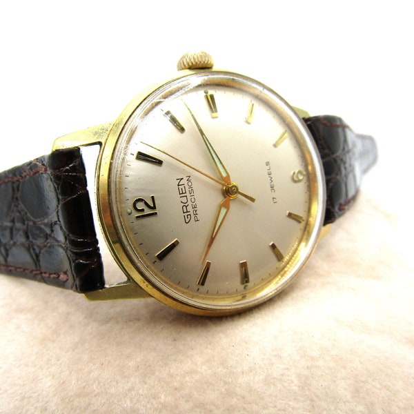 Vintage Ultra Rare Gruen Precision Cal. 510 James Bond 007 Style Watch w/ Perfect Original Dial in Great Working Condition!!!