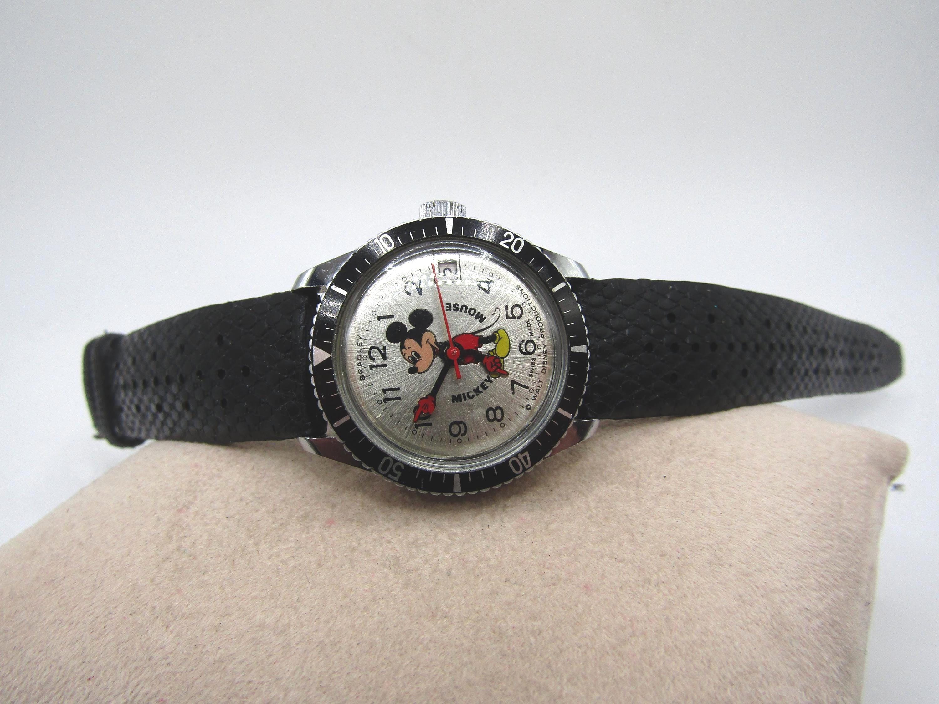 Vintage Rare Bradley Mickey Mouse Men's Cal. EB 8800 Swiss