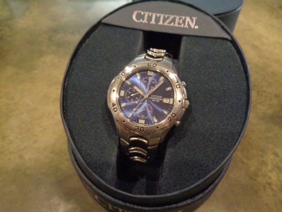 Vintage Citizen Chronogrph WR 100 0510-S92294 HST GN-4-S Watch | Etsy