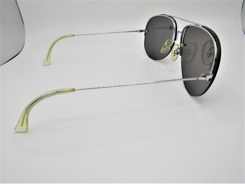 Beautiful Vintage Ultra Rare Shuron Continental S/C Scientific Shurset Rimless Aviator Sunglasses in Excellent Condition image 4