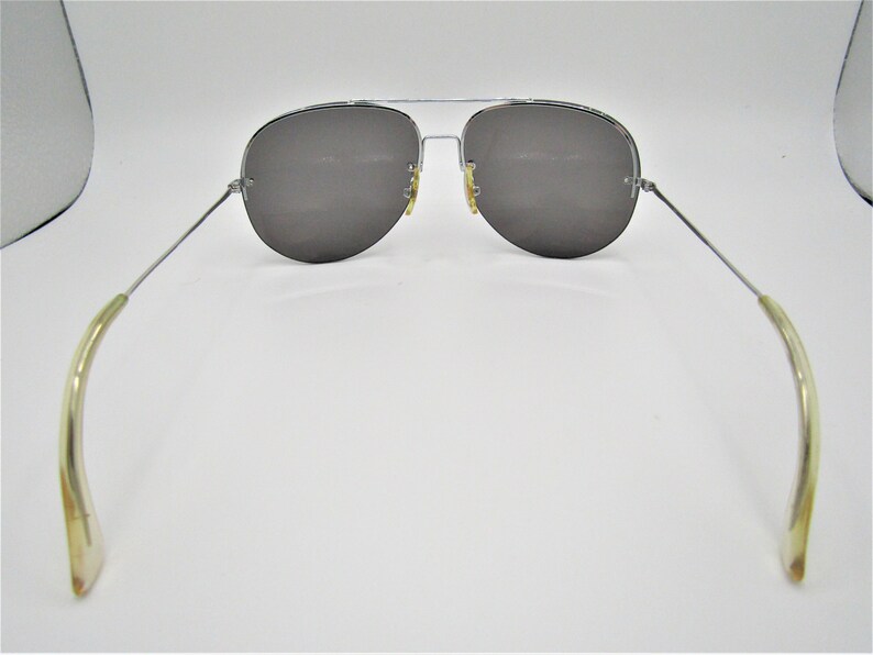 Beautiful Vintage Ultra Rare Shuron Continental S/C Scientific Shurset Rimless Aviator Sunglasses in Excellent Condition image 5