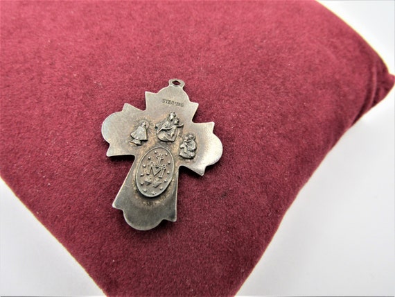 Vintage Beautiful Rare 4 Way Cross St Mary Medal … - image 7