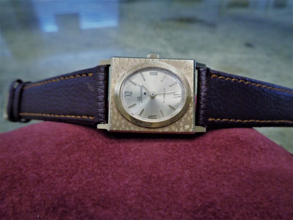 Vintage Beautiful Rare Gents Tank Baylor Duval W Roman Numerals 10K Gold Filled Swiss Watch in Great Cosmetic and Working Condition Etsy Canada
