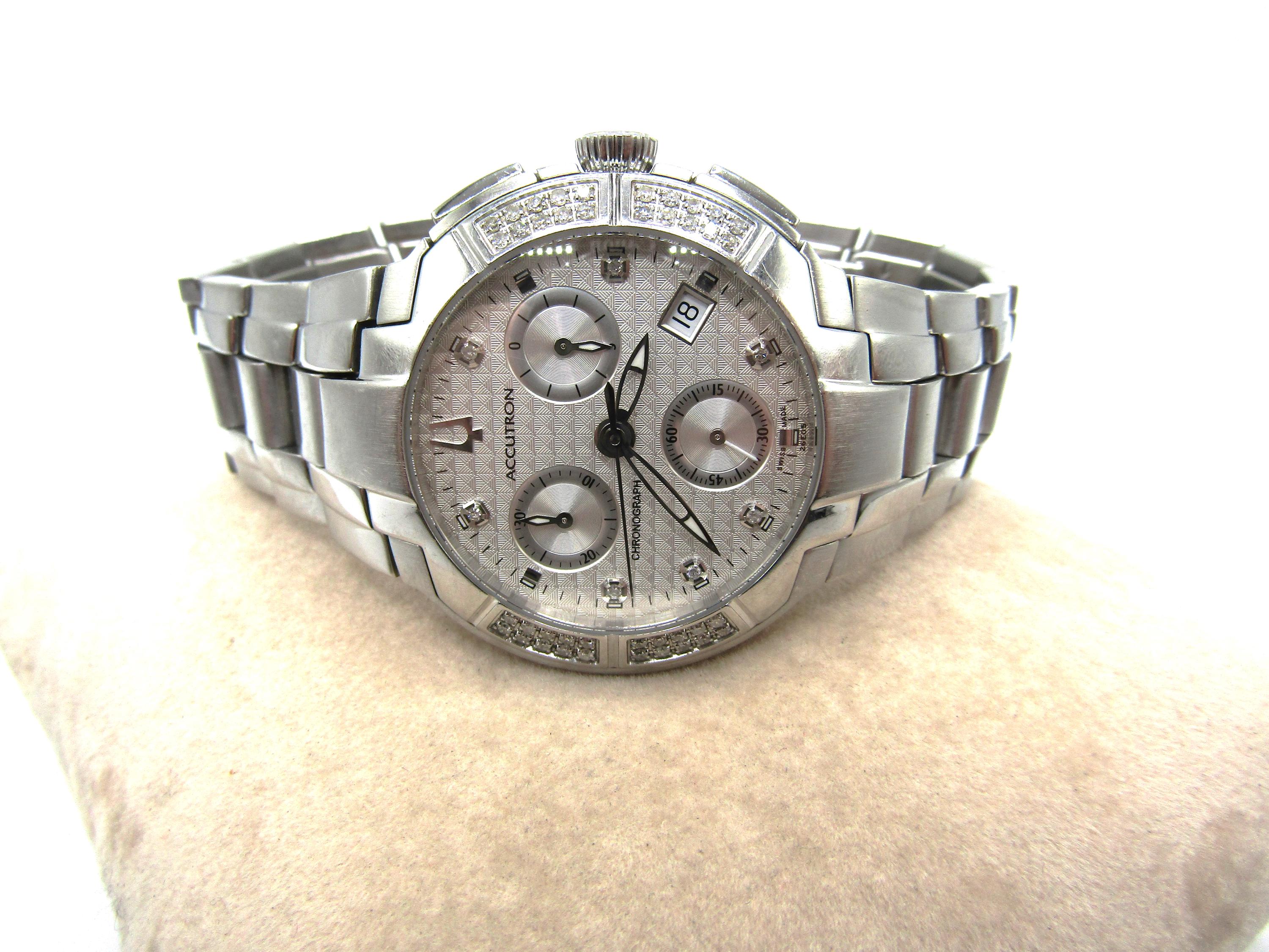 Accutron Diamond Chronograph Watch Bulova Accutron chronograph Swiss made watch | Mercari main image 3