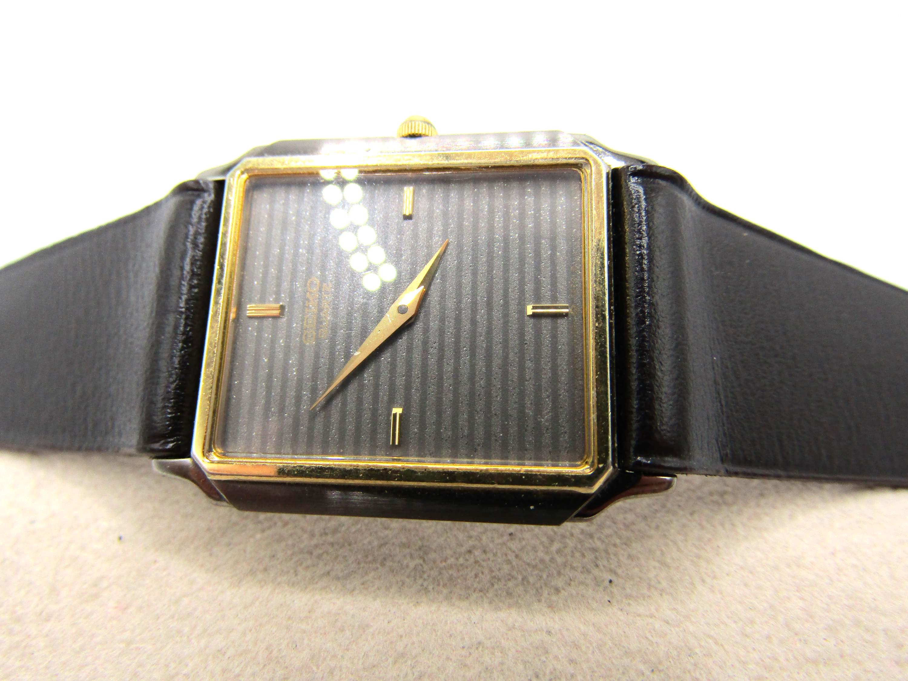 Vintage Rare Gents Seiko 9020-5399 Textured Channel Dial Slim Thin 