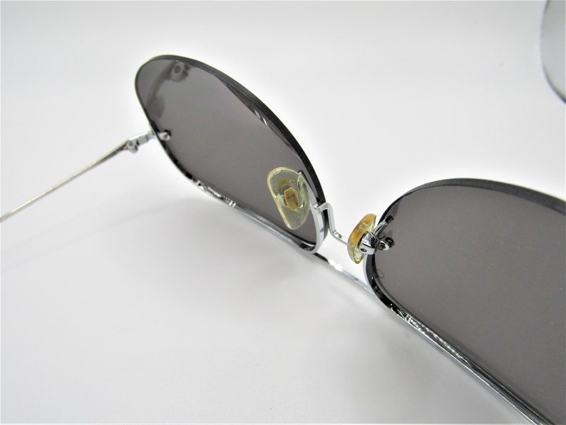 Beautiful Vintage Ultra Rare Shuron Continental S/C Scientific Shurset Rimless Aviator Sunglasses in Excellent Condition image 9