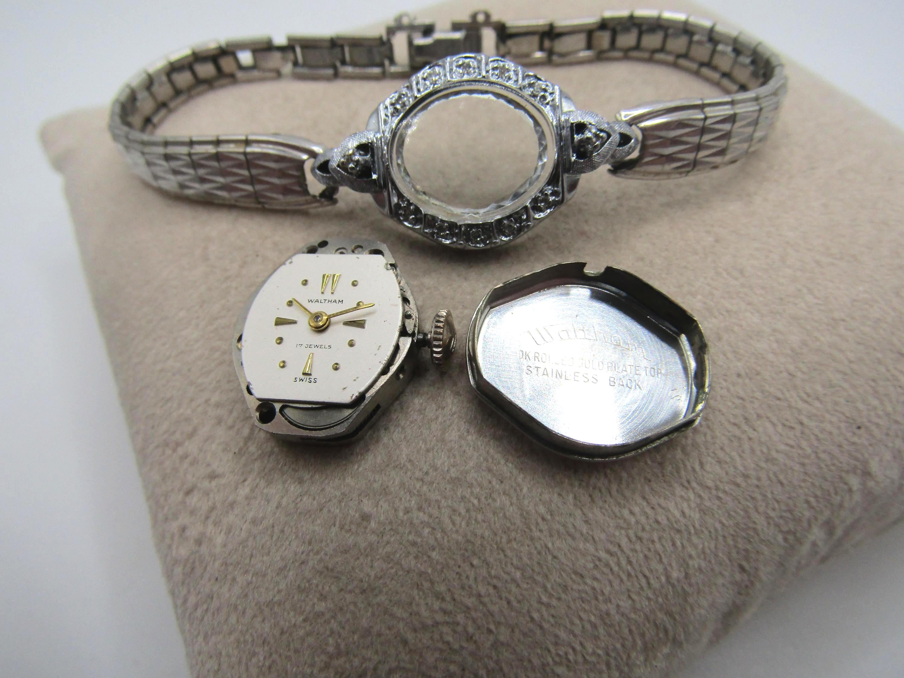 Vintage Beautiful Waltham Ladies Cocktail X12 Genuine Diamond