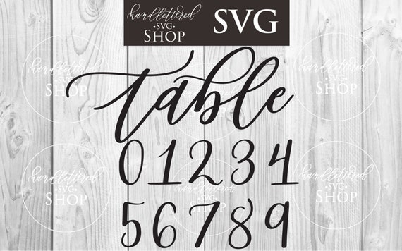 Download Diy Wedding Table Numbers Svg Bundle Rustic Wedding Table Etsy