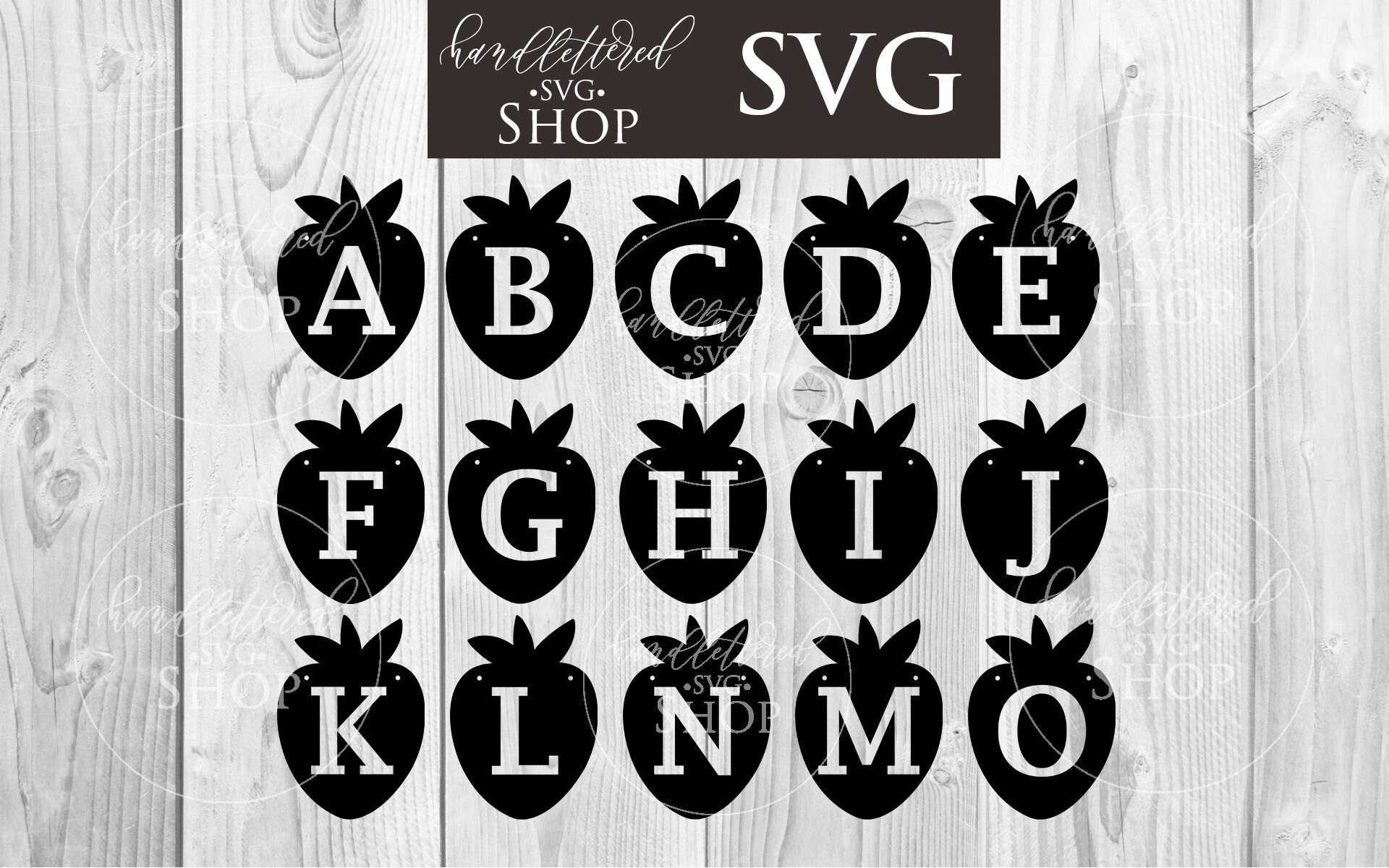 Download Strawberry Alphabet Bunting Banner Svg Bundle Numbers And Etsy