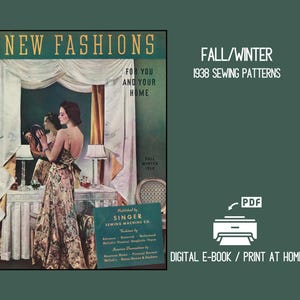 1938 Singer Sewing Catalog: Vintage Fashion & Home Decor (Digital PDF Download