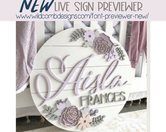 Floral Shiplap Baby Name Sign: Custom Nursery Decor