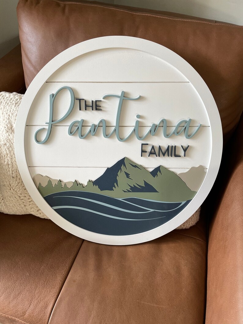Family Name Sign Wall Art Last Name Sign Beach House Etsy