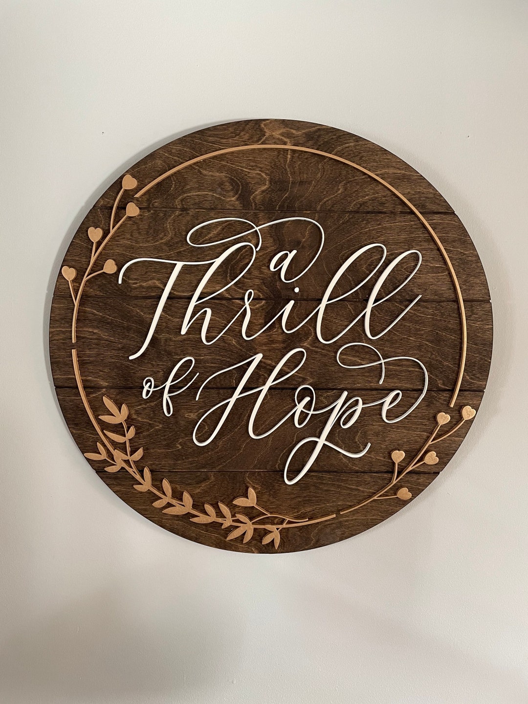 A Thrill of Hope Christmas Sign Wooden Sign Gift - Etsy