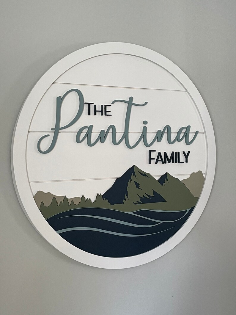 Family Name Sign Wall Art Last Name Sign Beach House Etsy