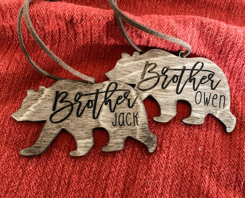 Personalized Bear Christmas ornament Bear Family | Etsy