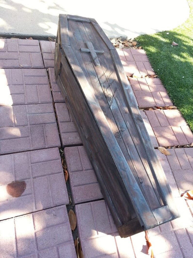 Coffin prop for Halloween. Adult and child sizes. Artisan Etsy