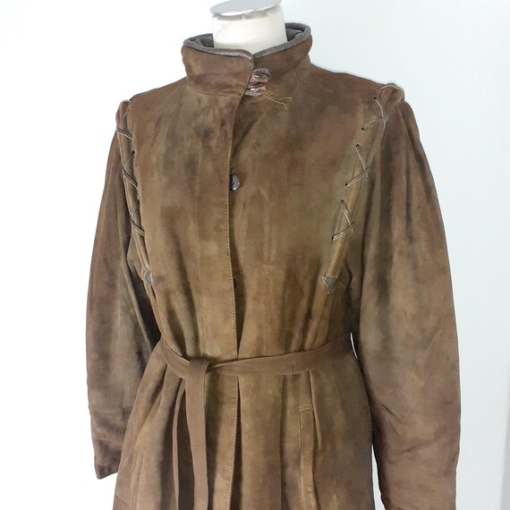 1970s/80s Super Soft Long Suede Coat. 'stadick Modell' Medium