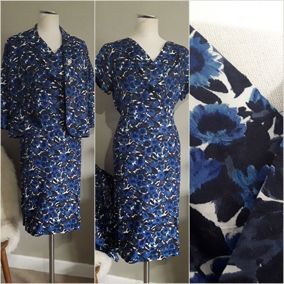 Original 1950s/60s Volup St. Michael Wiggle Dress