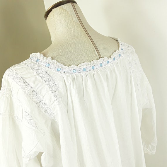 Antique Victorian/Edwardian Fine Cotton Nightgown… - image 6