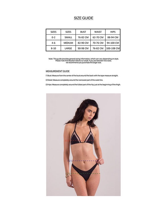 Calvin klein sales bikini size guide