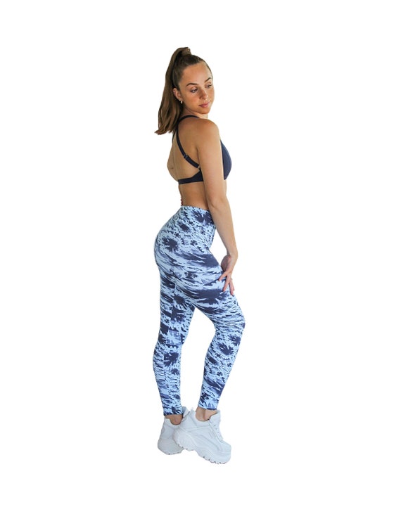 Prema Super Soft Powder Blue High Rise Seamless Yoga Leggings With