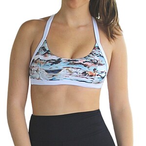 Satya verstelbare sportbeha - Coral Reef Print (Yoga, Hot Yoga, Dance, Cheer)