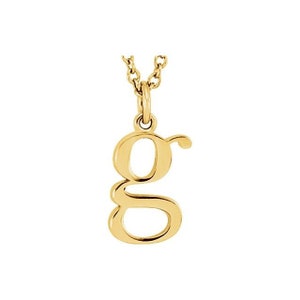 Lowercase Initial Fashion Pendant Necklace