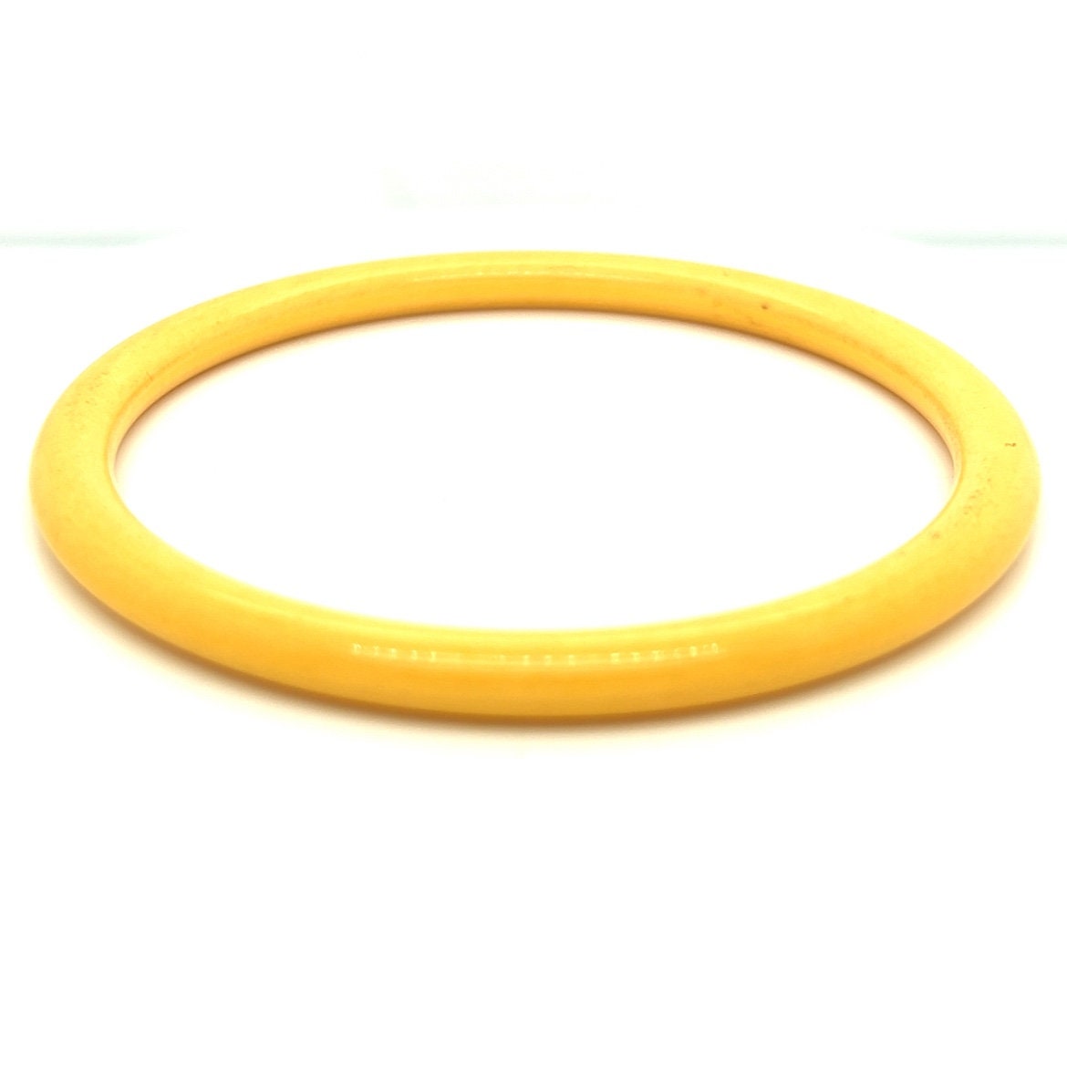 Vintage Yellow Bakelite Bangle Bracelet