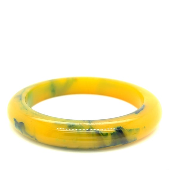 Vintage Bakelite Green & Yellow Bracelet