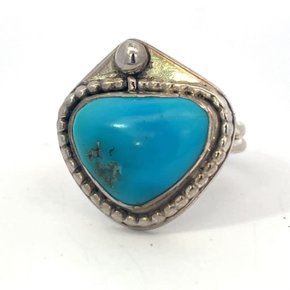 Native American Ring with Turquoise (On Hold) - image 1