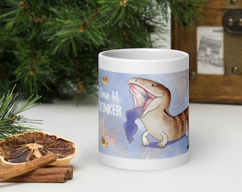 Blue Tongue Skink Mug, Reptile Gift Ceramic Drinkware, One Lil Skinker Cute