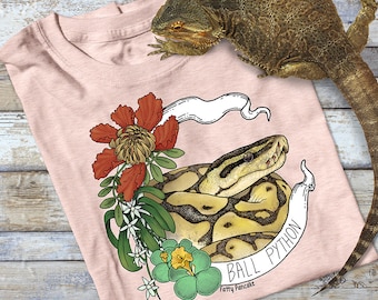 Ball Python Banner Unisex Tee - Reptile Gift Apparel for Snake Lovers and Owners
