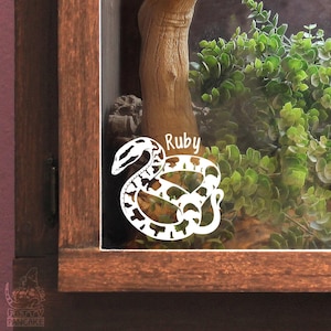 False Water Cobra Customizable Decal, Gift for Reptile Owners and Lovers, Enclosure Decor Name Tag