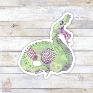 Zombie Ball Python Halloween Sticker, Cute Reptile Gift for Snake Owners and Lovers, Tumbler Stickers for Noodle Fans