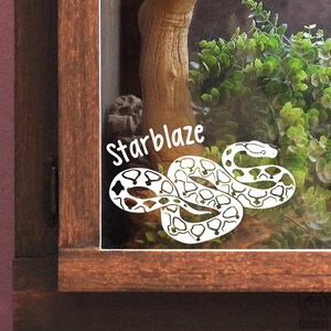 Dwarf Reticulated Python Name Tag for Enclosures - Customizable Decal Gift for Reptile Lovers and Owners