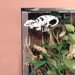 Reticulated Gargoyle Gecko Customizable Vinyl Decal, Cute Lizard Reptile Sticker, Lizard Lover Gift