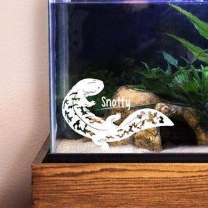 Hellbender Customizable Car Decal, Gift for Reptile Monitor Lizard Owners and Lovers, Enclosure or Terrarium Decor Name Tag