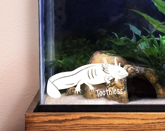 Naklejka Axolotl Naklejka do personalizacji, uroczy prezent dla właścicieli i miłośników aksolotla, etykieta dekoracyjna do obudowy