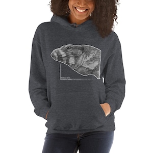 Lace Monitor Hoodie, reptile pullover, lizard design apparel